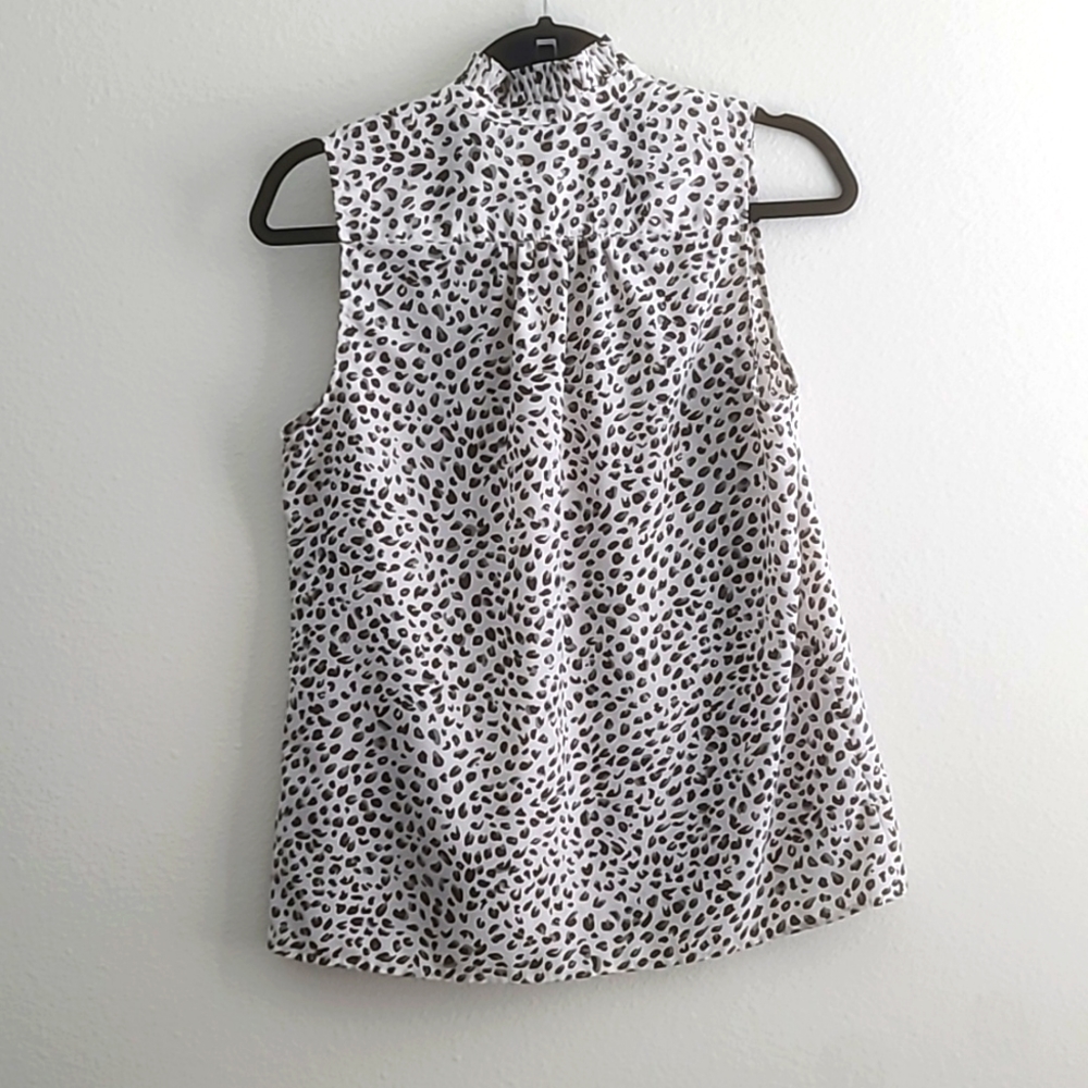 9/20  JCREW RUFFLE NECKLINE BLOUSE - Picture 3 of 3